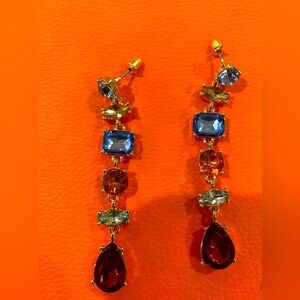 Elegant Multicolor Tear Drop Earrings